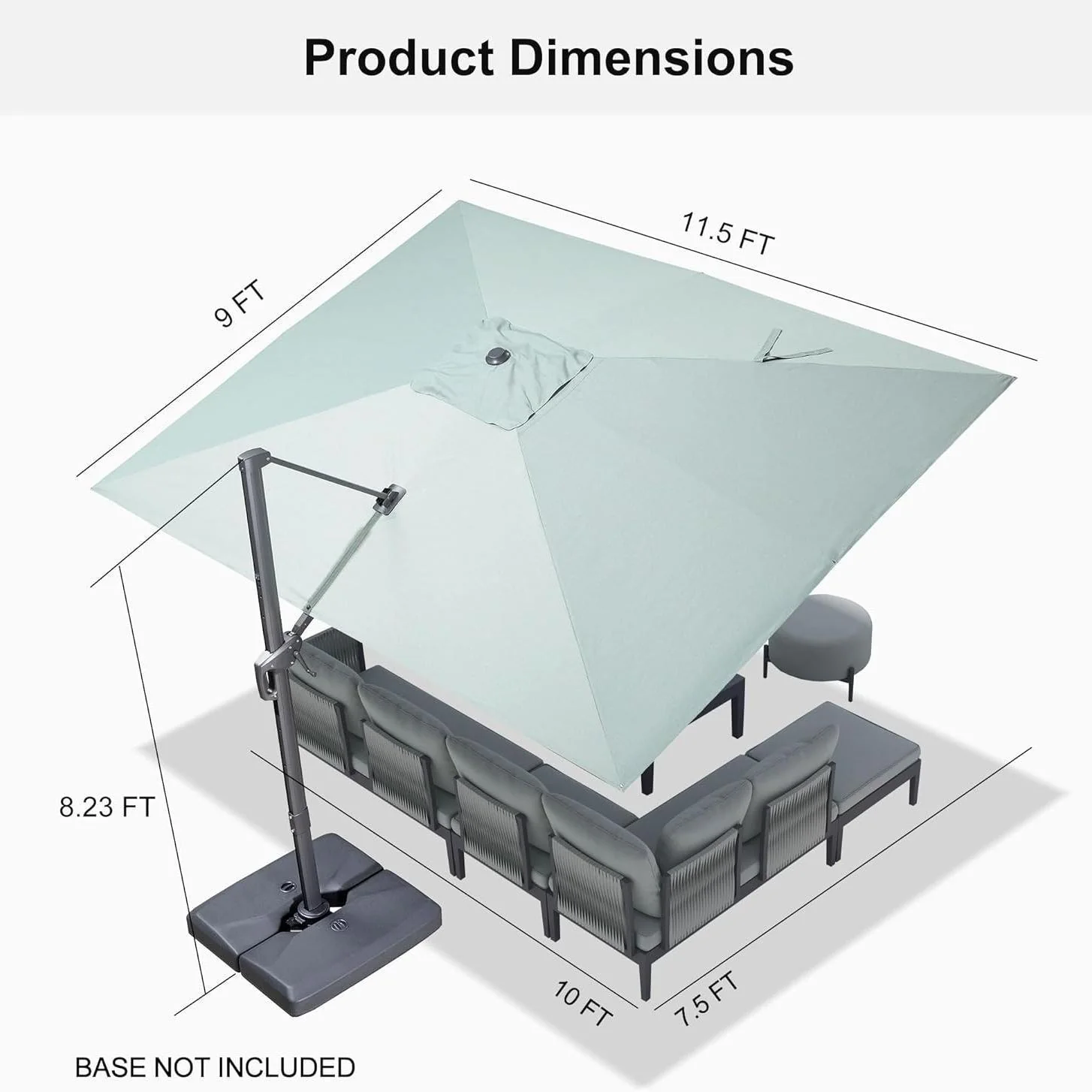 PURPLE LEAF UV Resistant Affordable Patio Outdoor Umbrella with Recycled Fabric - Image 63