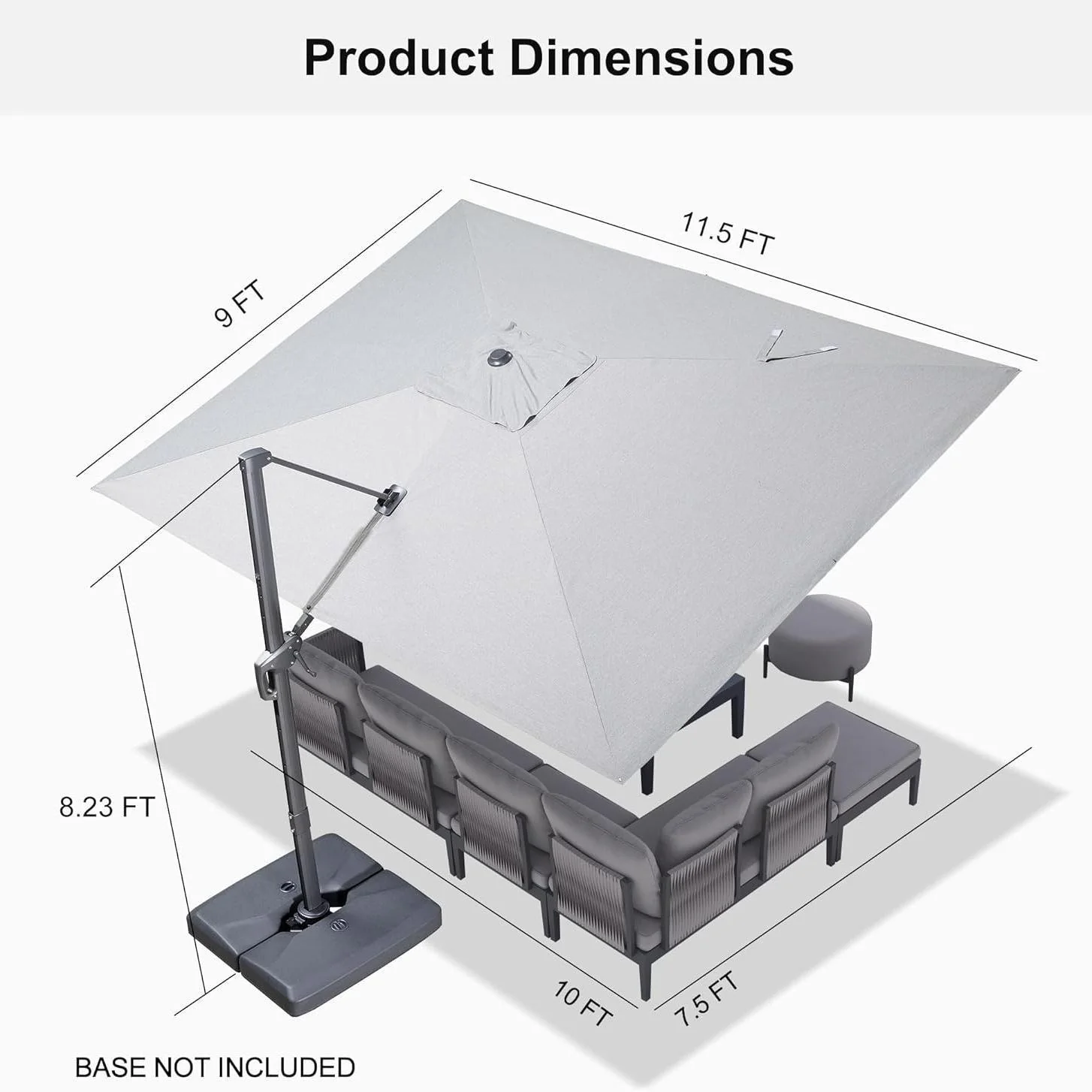 PURPLE LEAF UV Resistant Affordable Patio Outdoor Umbrella with Recycled Fabric - Image 64