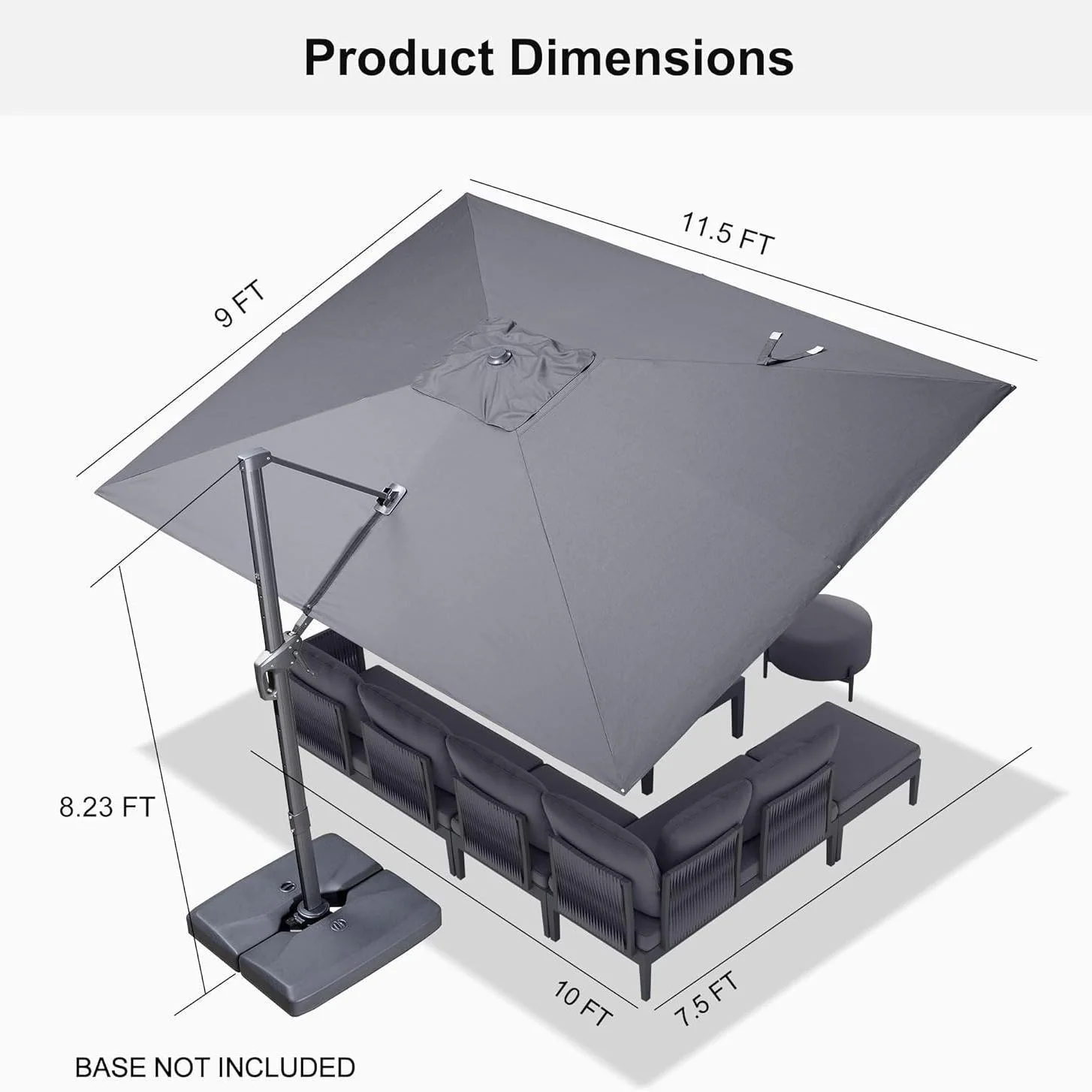 PURPLE LEAF UV Resistant Affordable Patio Outdoor Umbrella with Recycled Fabric - Image 65