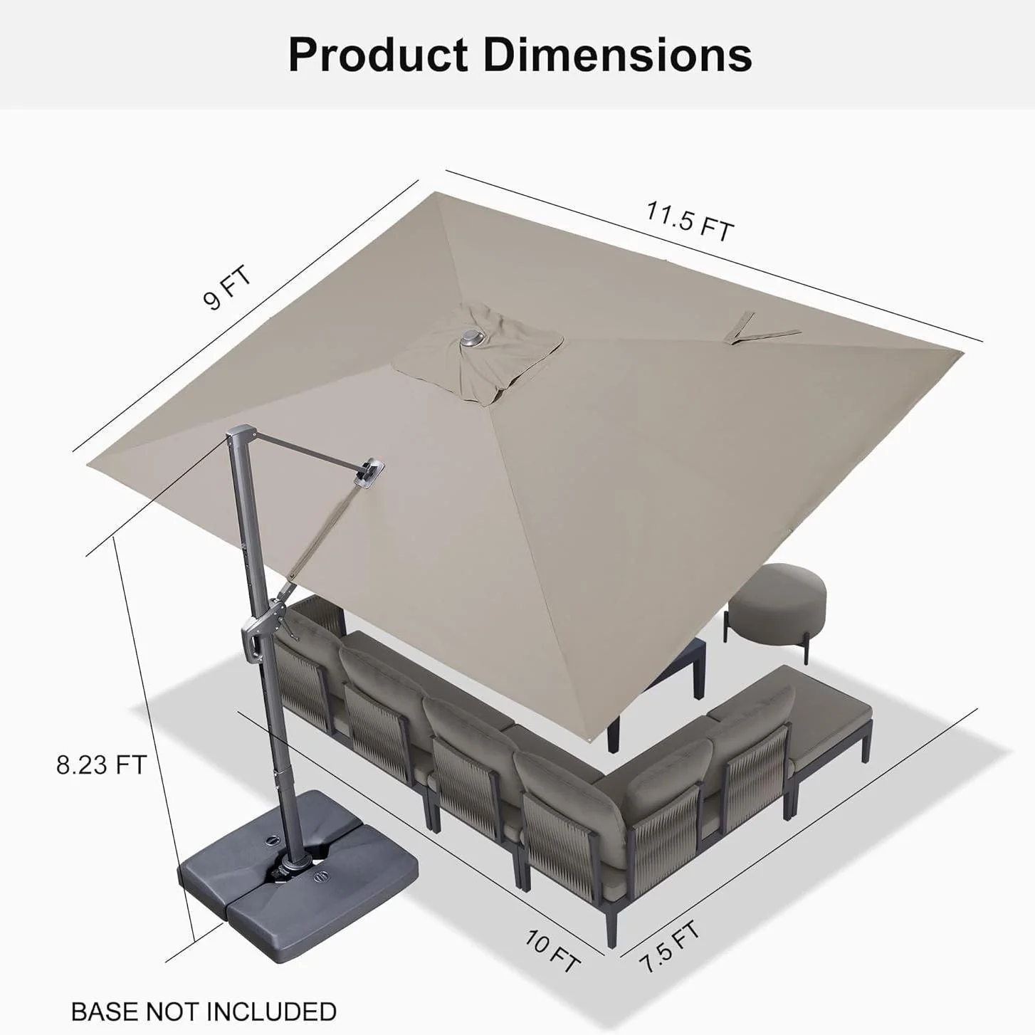 PURPLE LEAF UV Resistant Affordable Patio Outdoor Umbrella with Recycled Fabric - Image 66