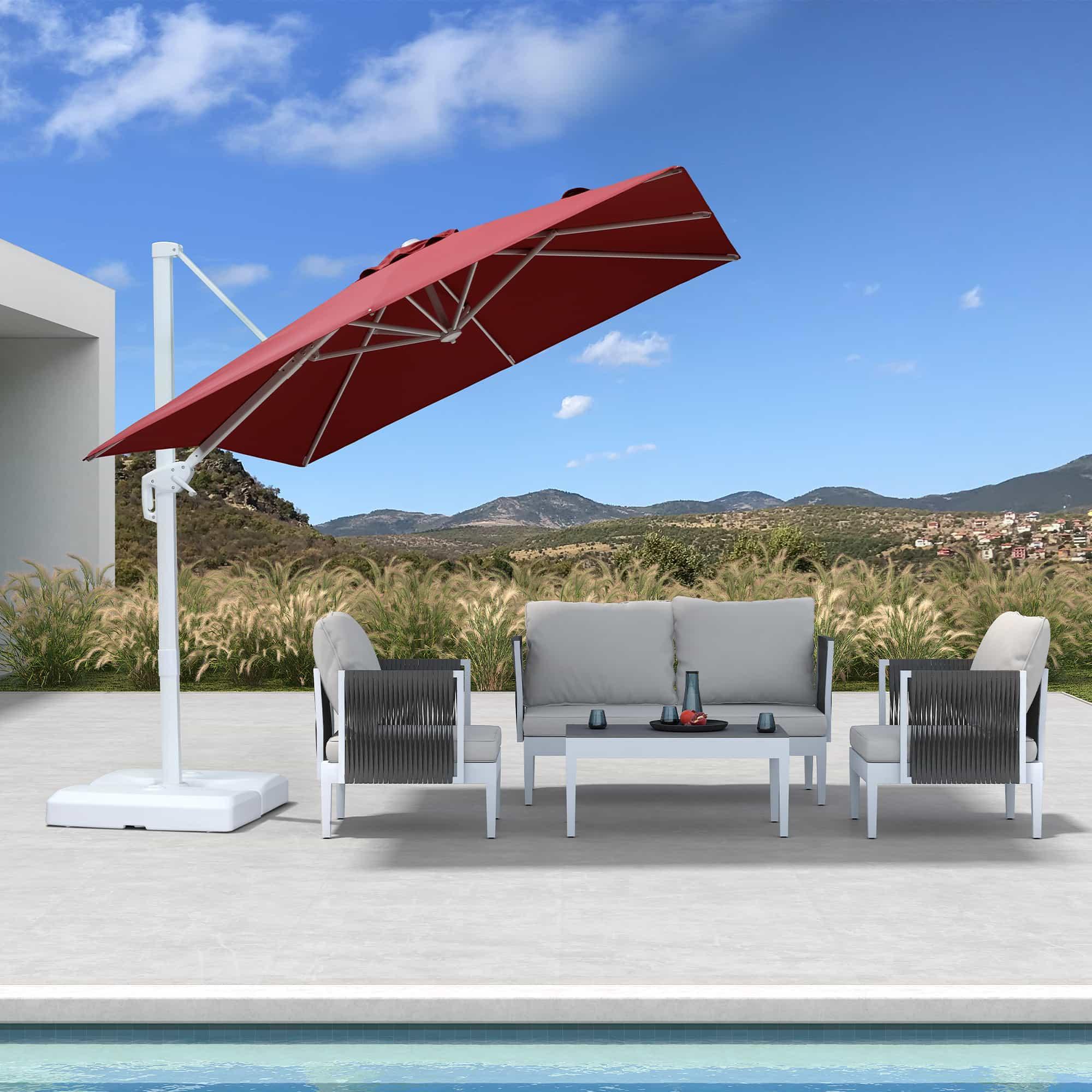 PURPLE LEAF White Outdoor Patio Umbrella Economical Large Patio Umbrellas - Image 89