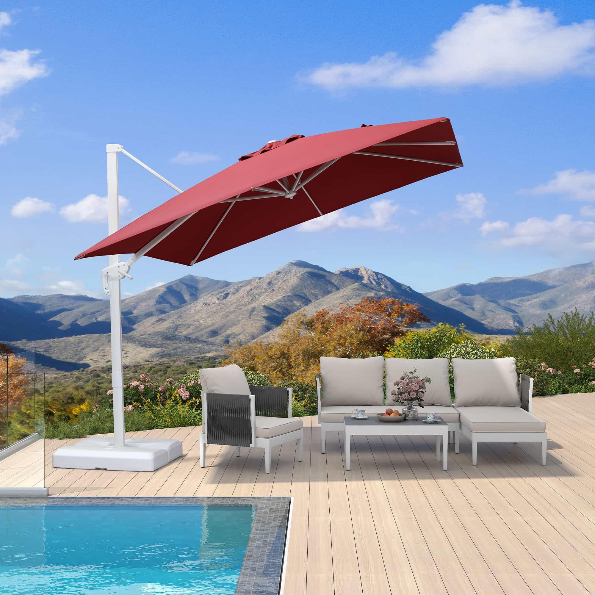 PURPLE LEAF White Outdoor Patio Umbrella Economical Large Patio Umbrellas - Image 91