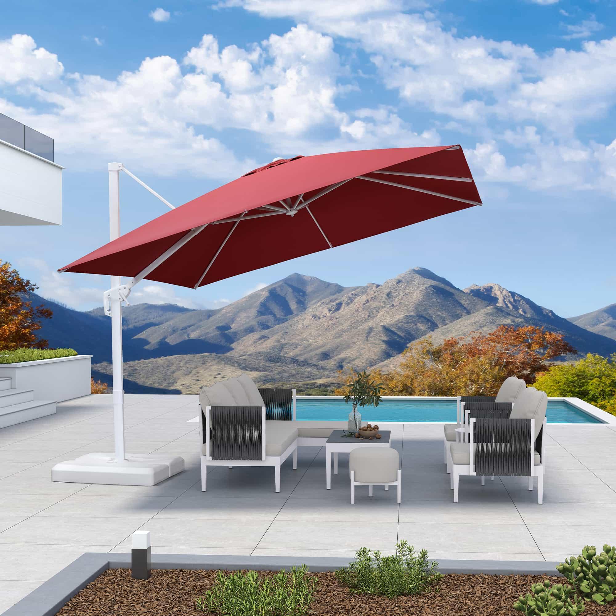 PURPLE LEAF White Outdoor Patio Umbrella Economical Large Patio Umbrellas - Image 97