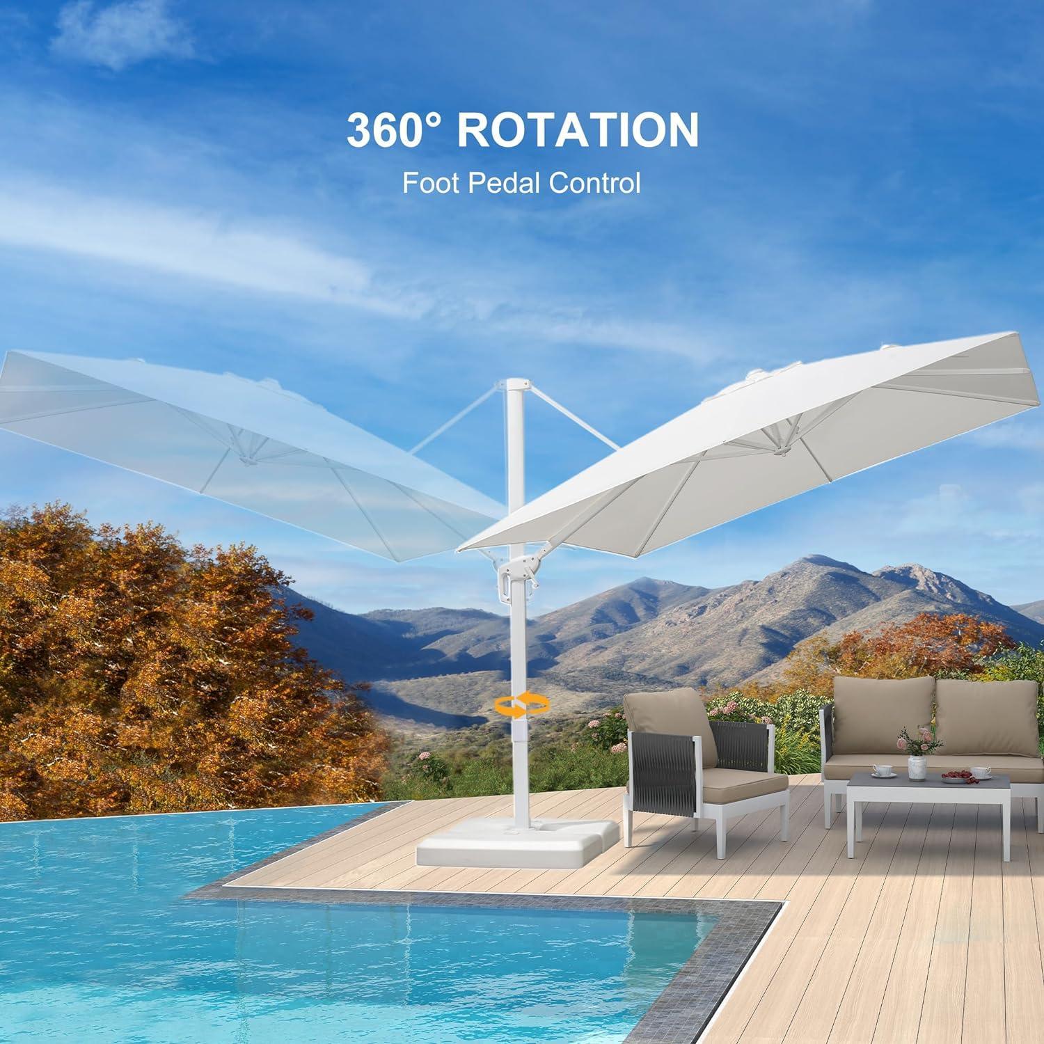 PURPLE LEAF White Outdoor Patio Umbrella Economical Large Patio Umbrellas - Image 31