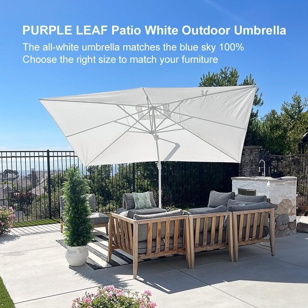 PURPLE LEAF White Outdoor Patio Umbrella Economical Large Patio Umbrellas - Image 4