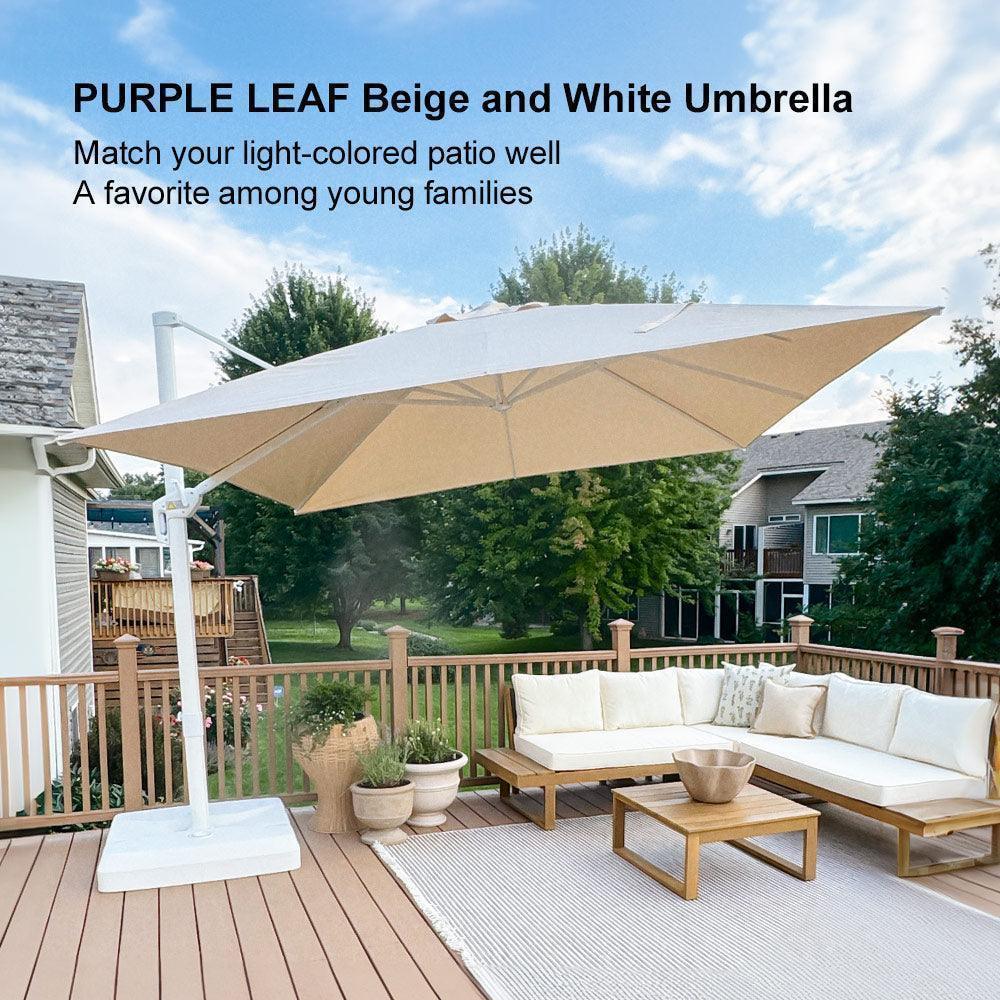 PURPLE LEAF White Outdoor Patio Umbrella Economical Large Patio Umbrellas - Image 187