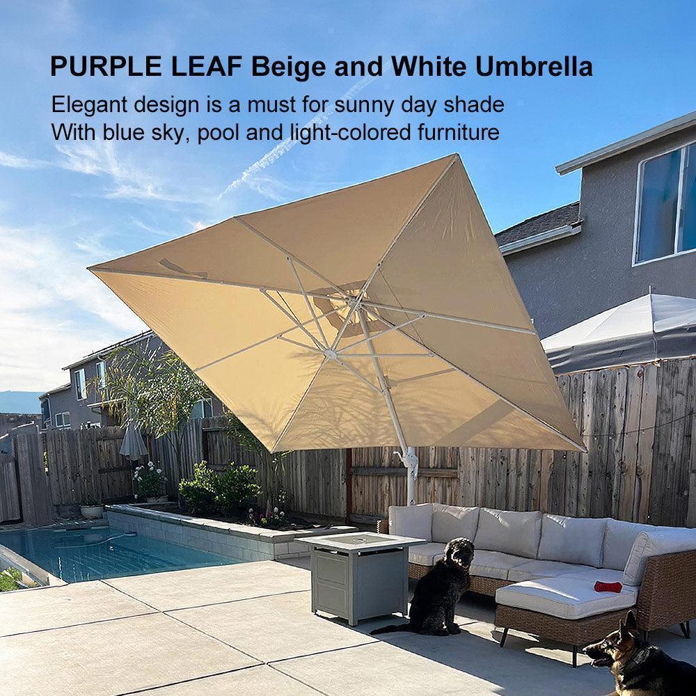 PURPLE LEAF White Outdoor Patio Umbrella Economical Large Patio Umbrellas - Image 3