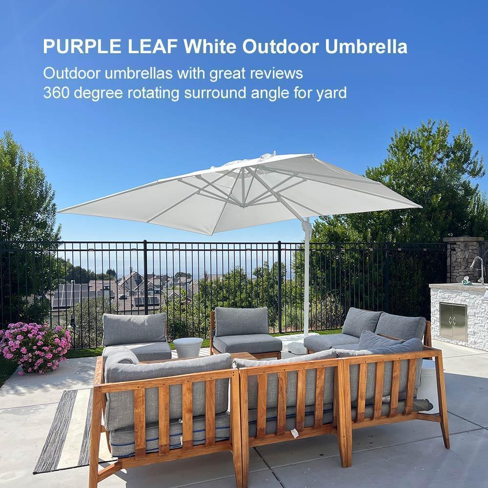 PURPLE LEAF White Outdoor Patio Umbrella Economical Large Patio Umbrellas - Image 193