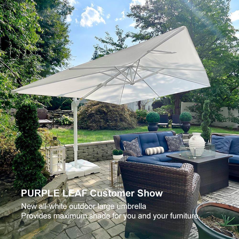 PURPLE LEAF White Outdoor Patio Umbrella Economical Large Patio Umbrellas - Image 194