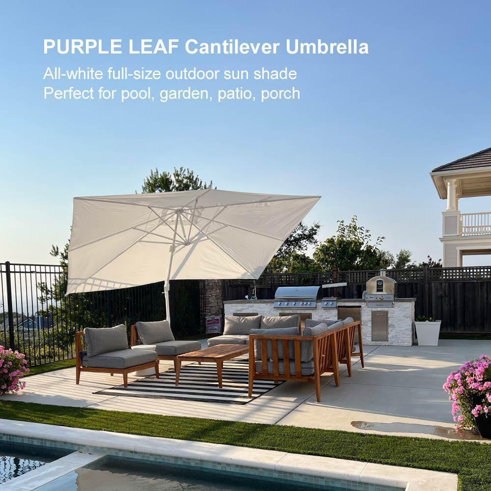 PURPLE LEAF White Outdoor Patio Umbrella Economical Large Patio Umbrellas - Image 5