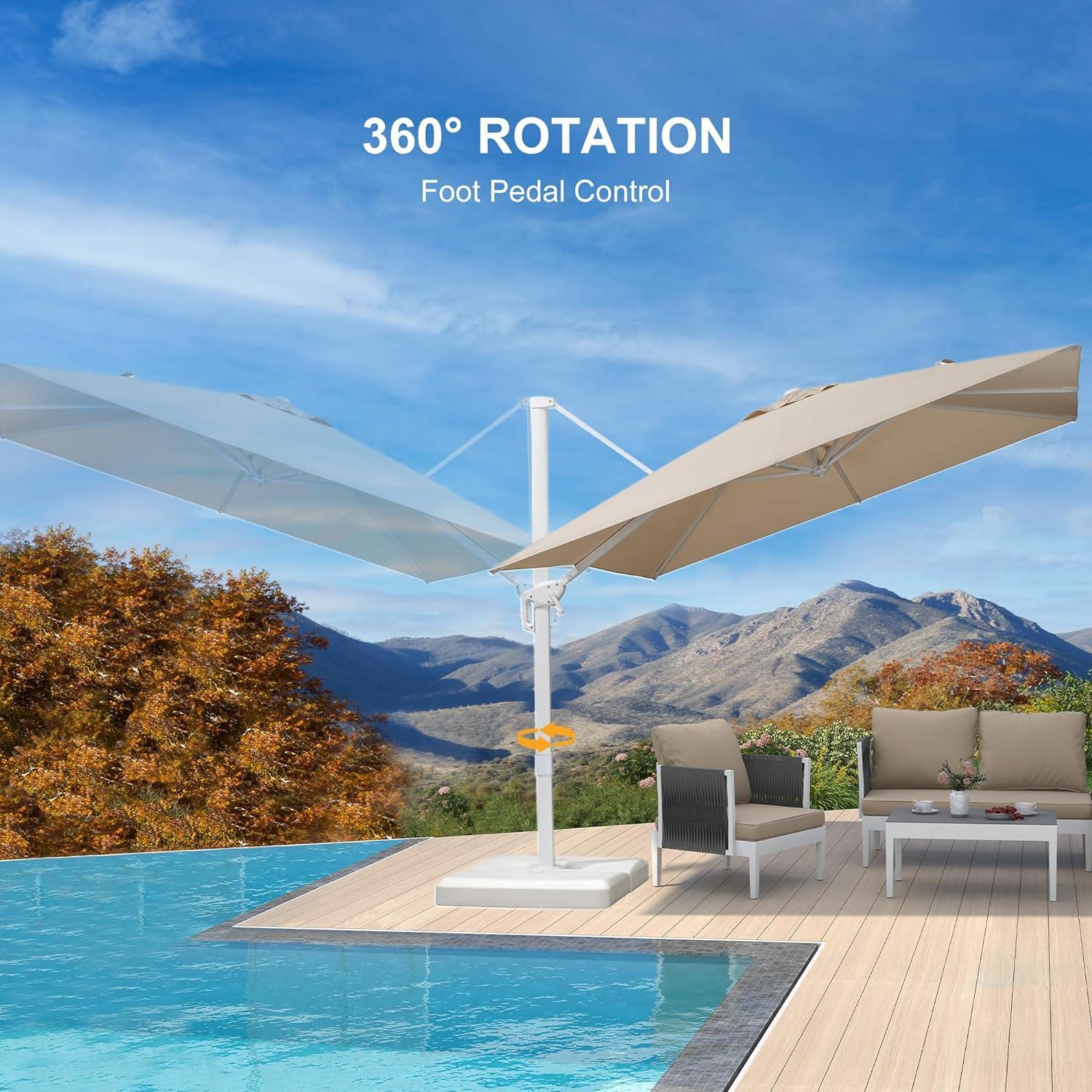 PURPLE LEAF White Outdoor Patio Umbrella Economical Large Patio Umbrellas - Image 10