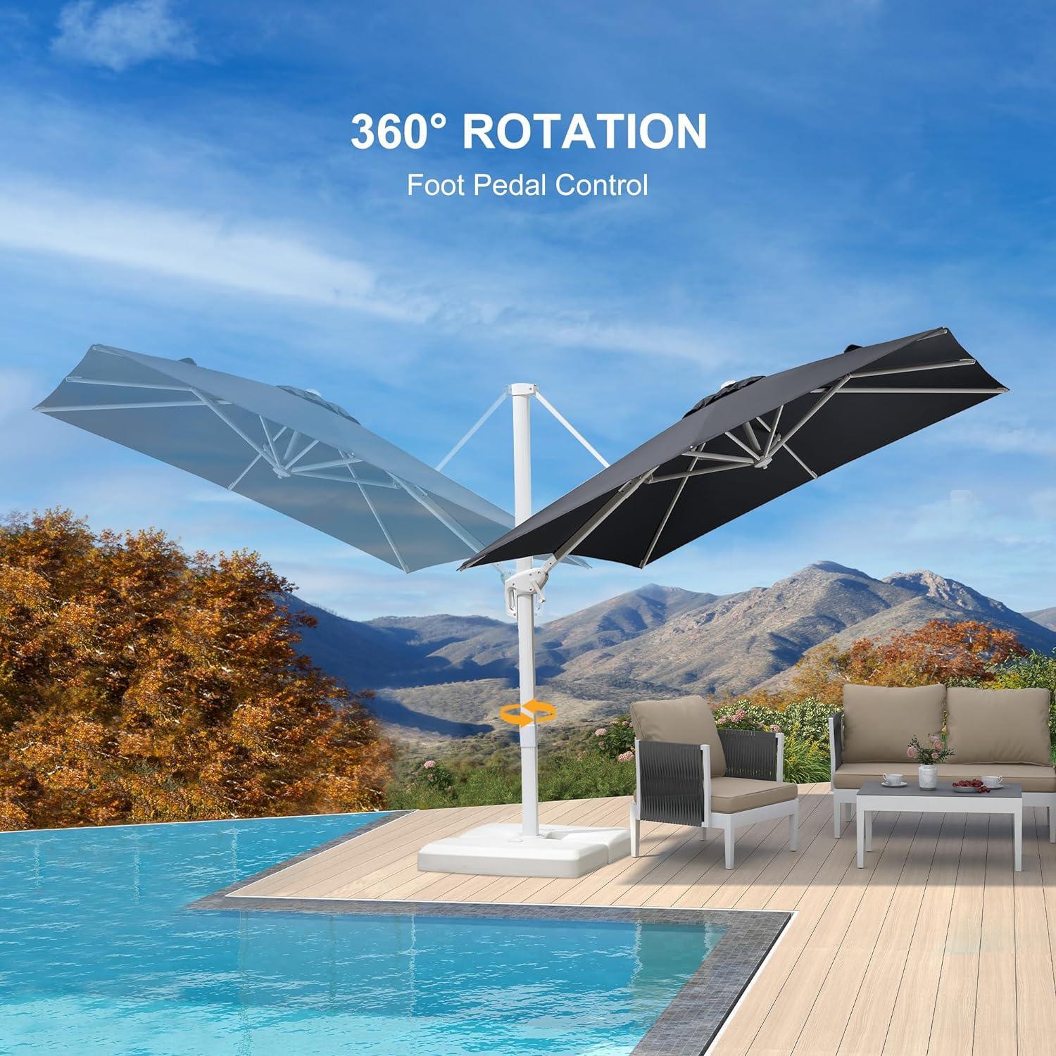 PURPLE LEAF White Outdoor Patio Umbrella Economical Large Patio Umbrellas - Image 42