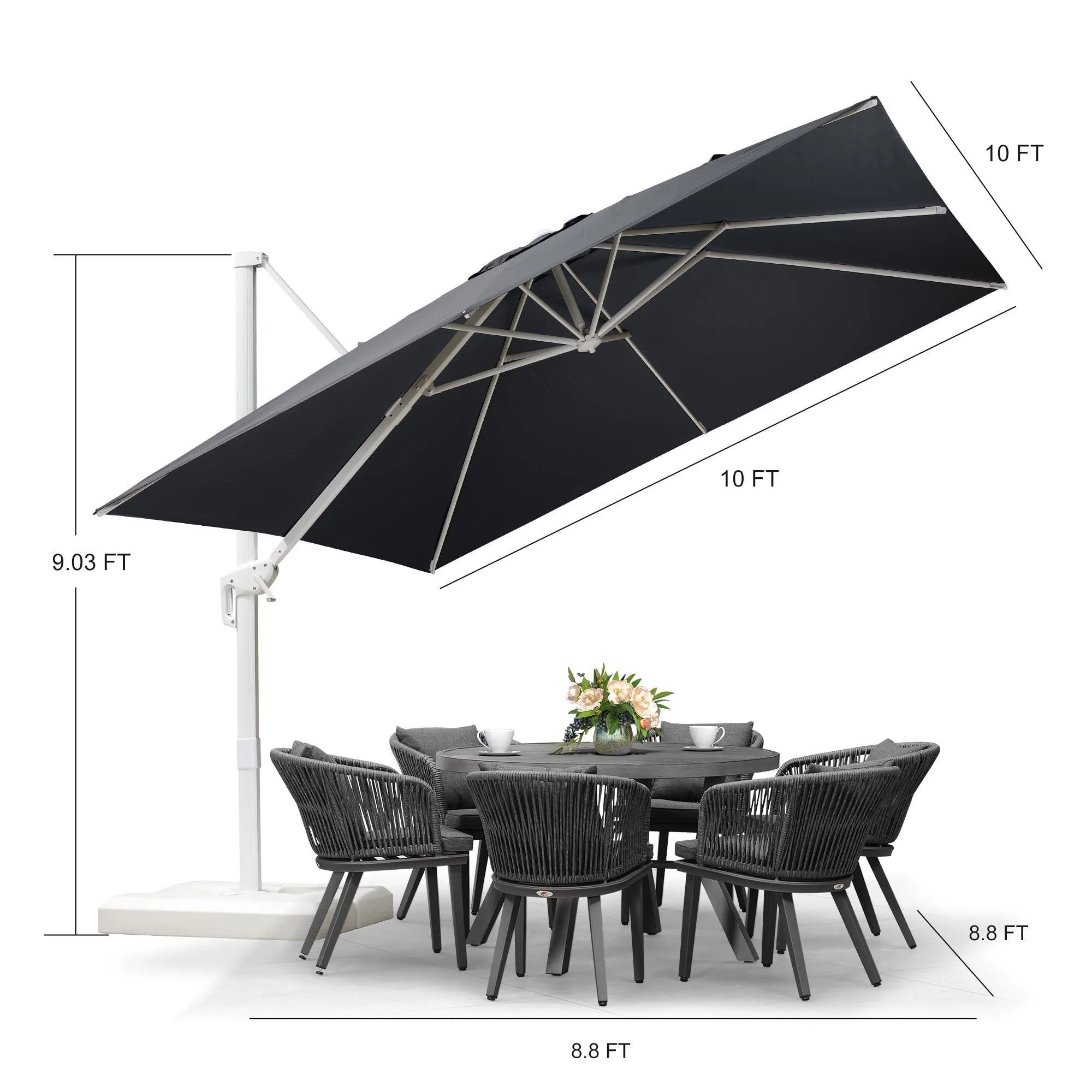 PURPLE LEAF White Outdoor Patio Umbrella Economical Large Patio Umbrellas - Image 48