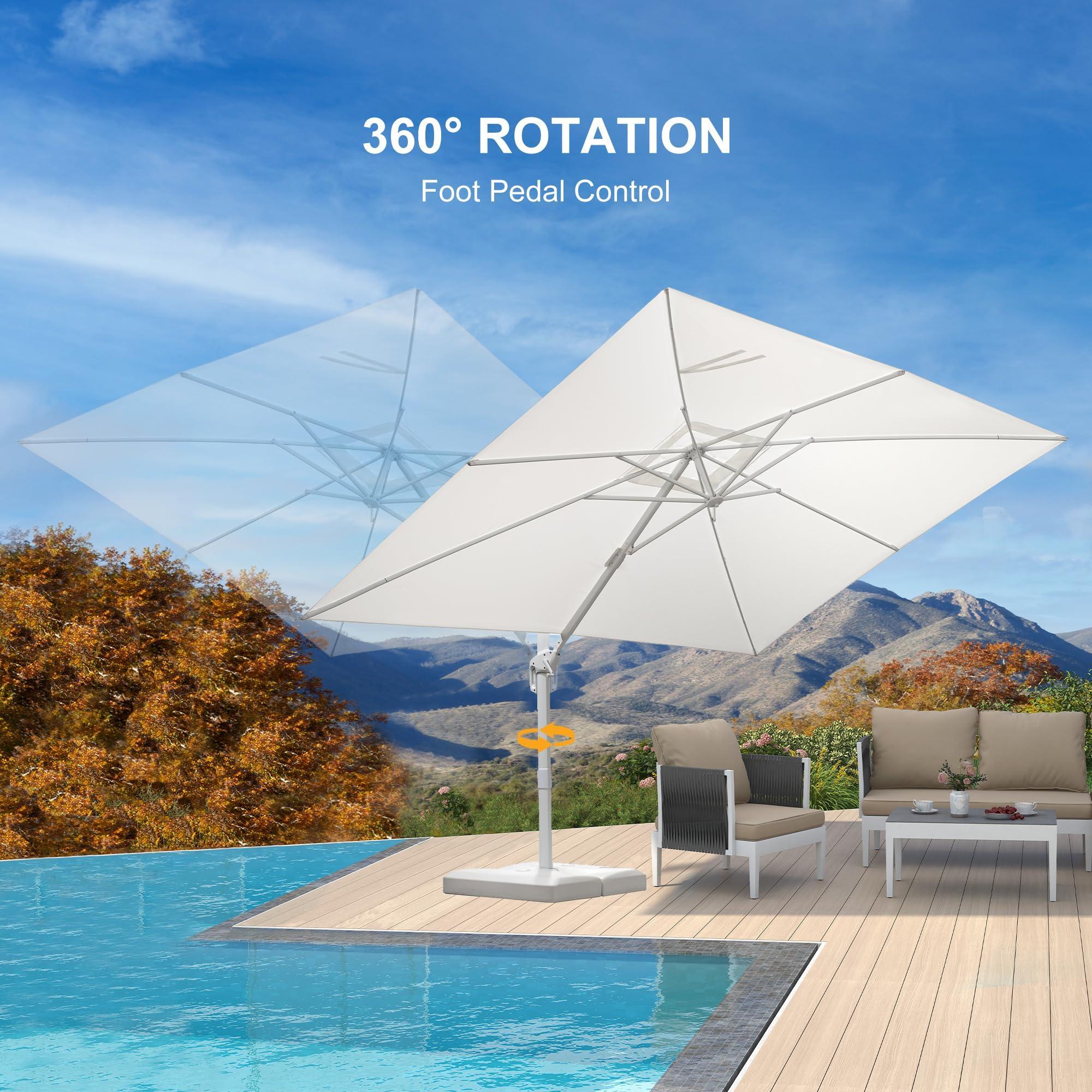 PURPLE LEAF White Outdoor Patio Umbrella Economical Large Patio Umbrellas - Image 65