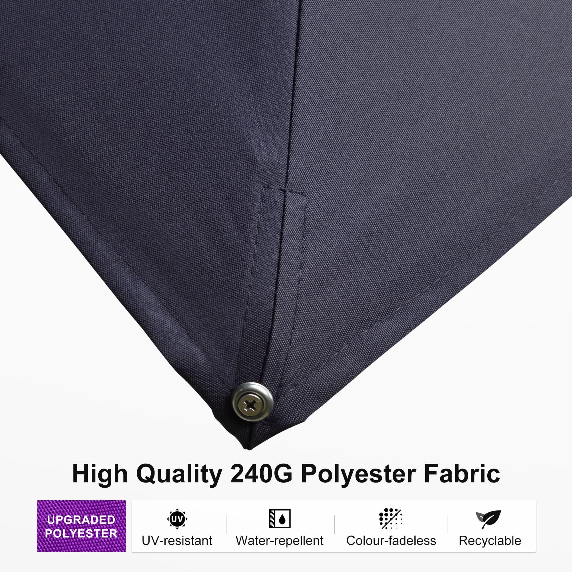 PURPLE LEAF Wood Grain Cantilever Patio Umbrella Aluminum Outdoor Umbrellas - Image 132