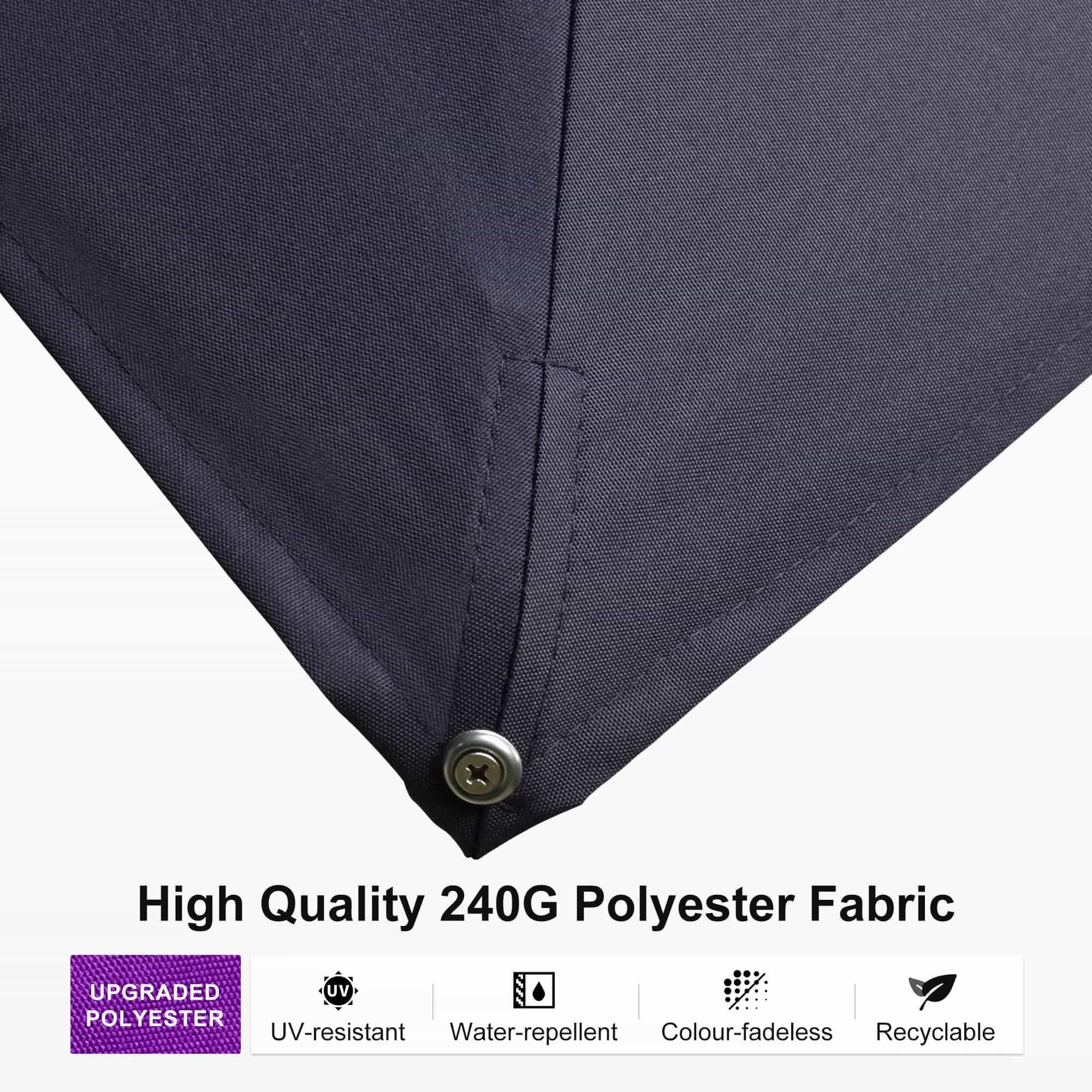 PURPLE LEAF Wood Grain Cantilever Patio Umbrella Aluminum Outdoor Umbrellas - Image 25