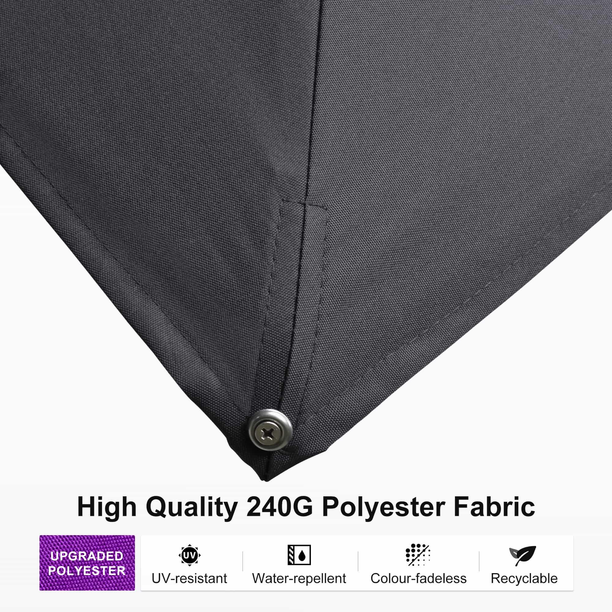 PURPLE LEAF Wood Grain Cantilever Patio Umbrella Aluminum Outdoor Umbrellas - Image 30