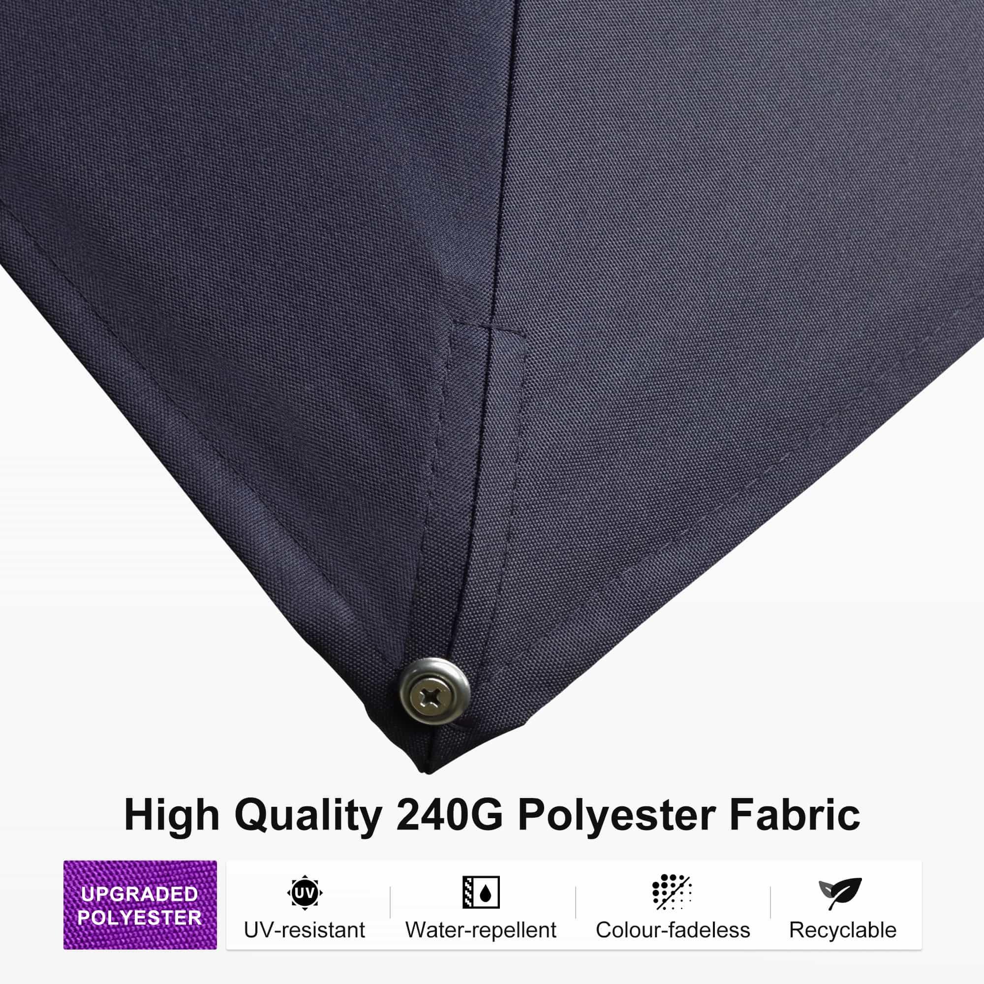 PURPLE LEAF Wood Grain Cantilever Patio Umbrella Aluminum Outdoor Umbrellas - Image 53