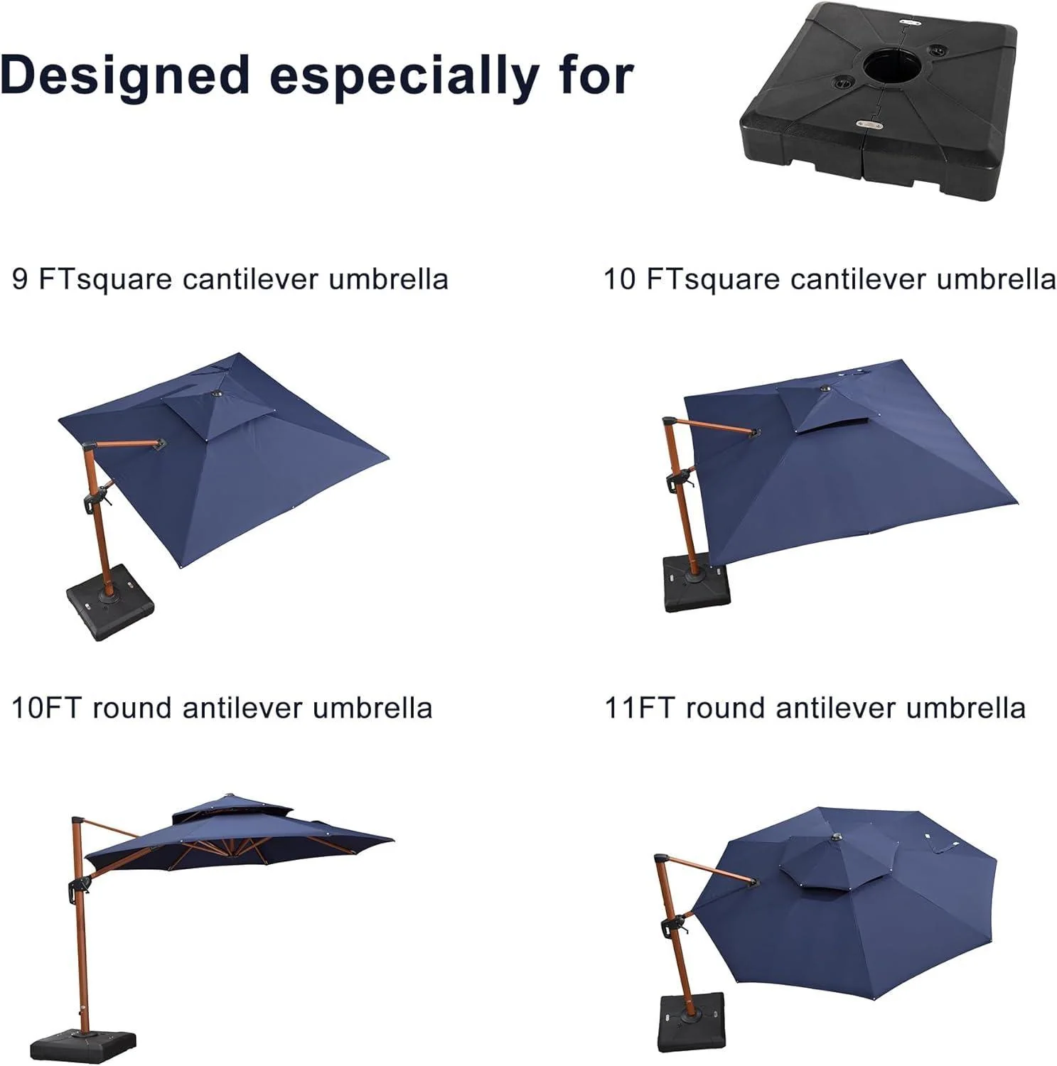 PURPLE LEAF Patio Cantilever Umbrella Base ZY01BASE-100 - Image 18