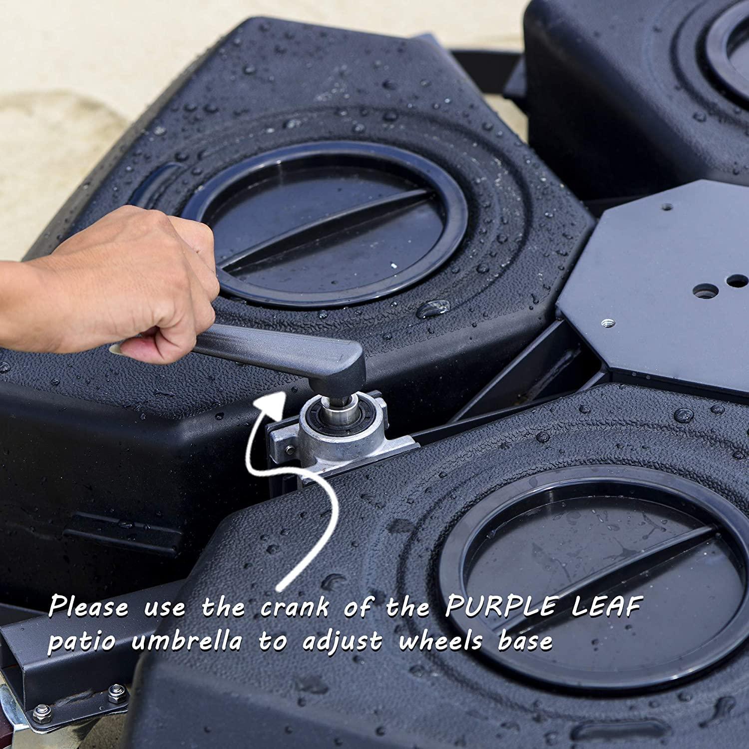 PURPLE LEAF Heavy Patio Umbrella Base with Wheels ZYBASE-8 - Image 9