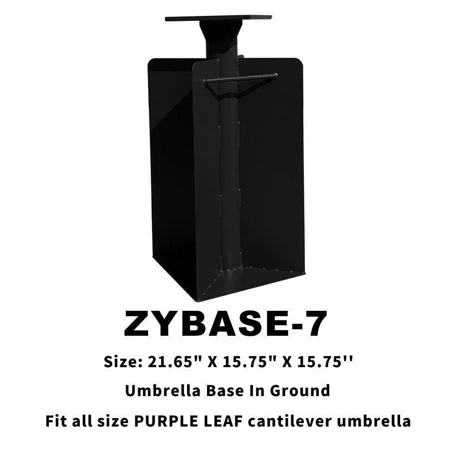 PURPLE LEAF Cantilever Umbrella Base,Base in Ground ZYBASE-7 - Image 16