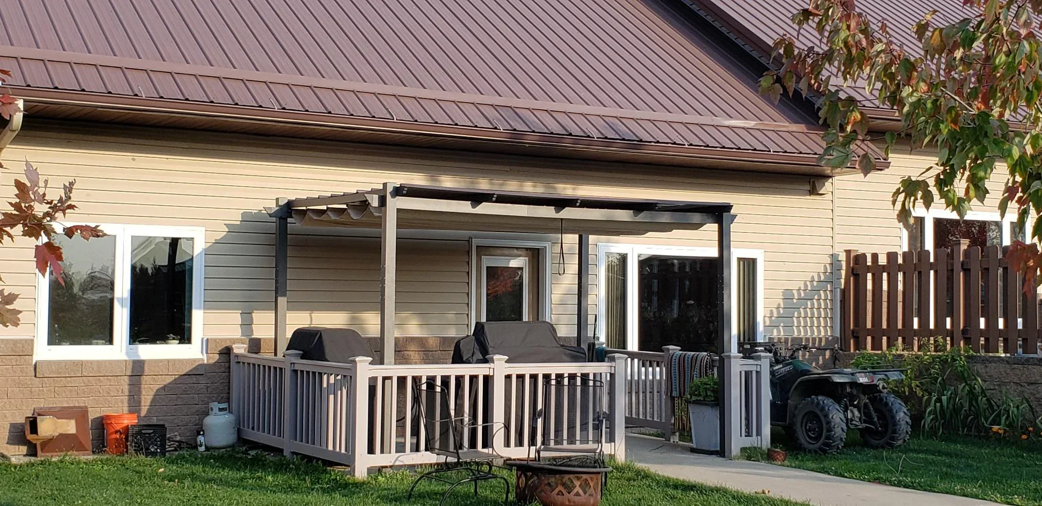 PURPLE LEAF Outdoor Retractable Pergola with Sun Shade Canopy Patio Aluminum Pergola for Garden - Image 139