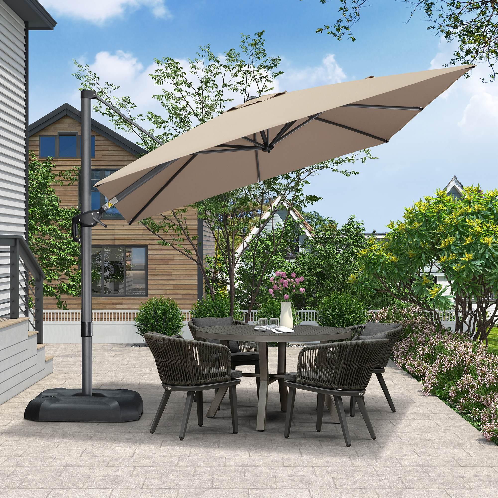 PURPLE LEAF Patio Outdoor Large Umbrella Square and Rectangular Cantilever Yard Sun Umbrellas - Image 171