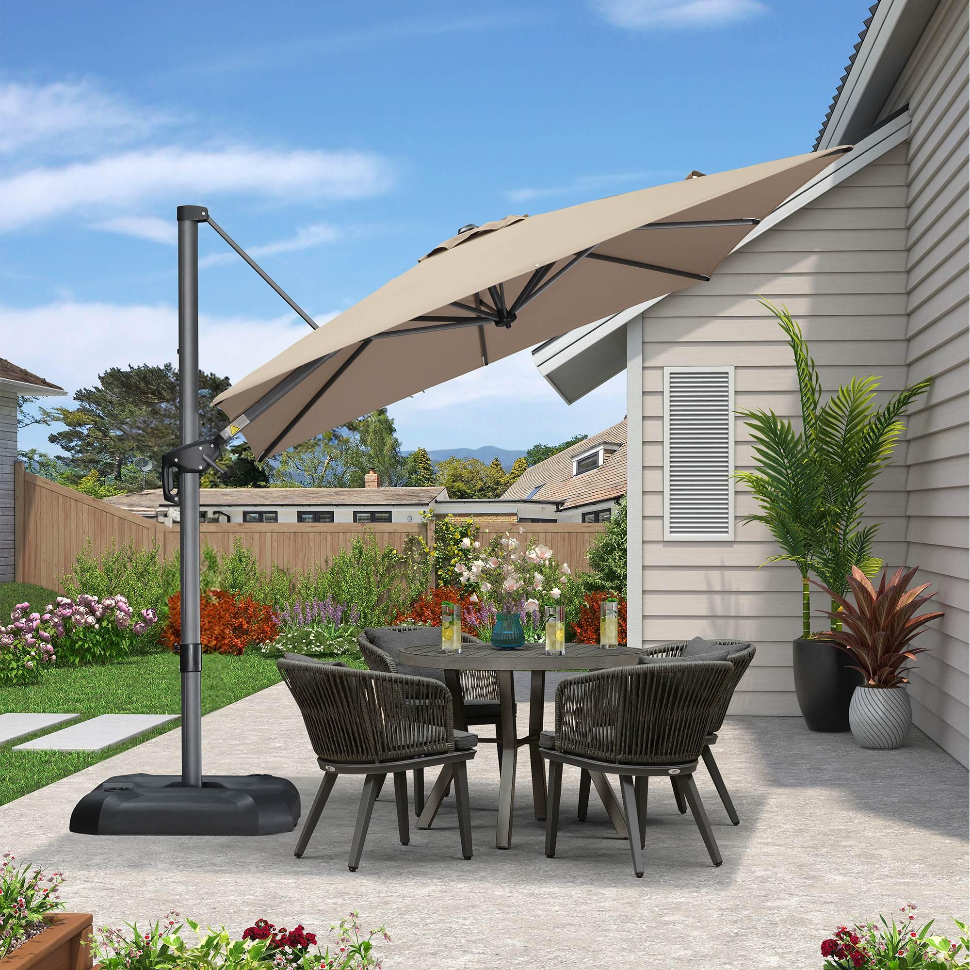 PURPLE LEAF Patio Outdoor Large Umbrella Square and Rectangular Cantilever Yard Sun Umbrellas - Image 20