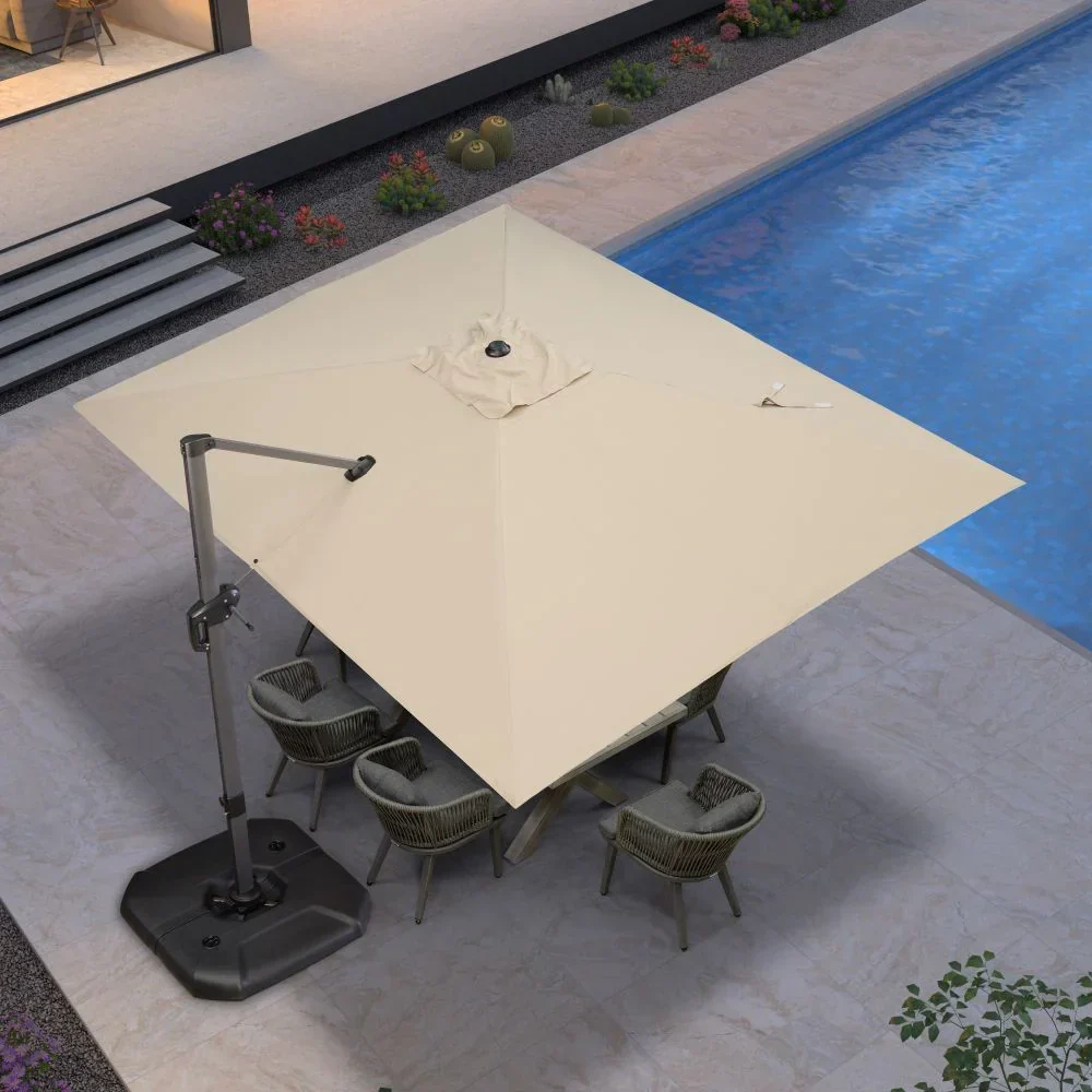 PURPLE LEAF Patio Outdoor Large Umbrella Square and Rectangular Cantilever Yard Sun Umbrellas - Image 222