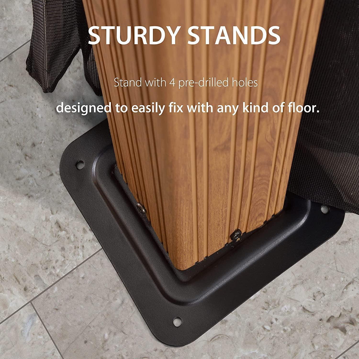 PURPLE LEAF Hardtop Gazebo for Patio Wood Grain Galvanized Steel Frame Awning with Netting - Image 24