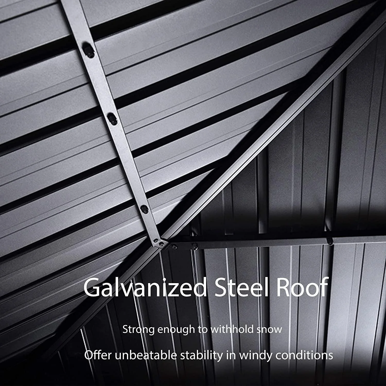 PURPLE LEAF Hardtop Gazebo for Patio Wood Grain Galvanized Steel Frame Awning with Netting - Image 26