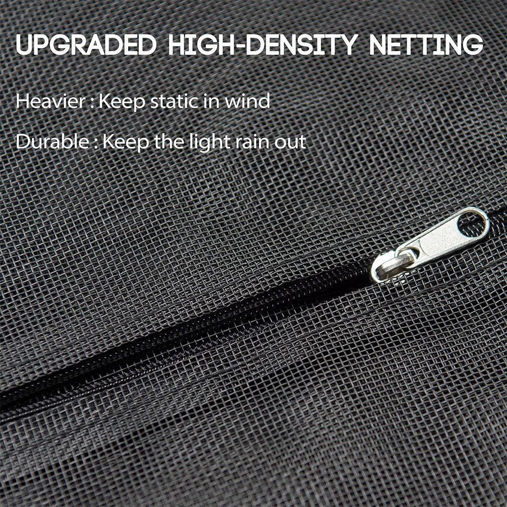 PURPLE LEAF Hardtop Gazebo for Patio Wood Grain Galvanized Steel Frame Awning with Netting - Image 47