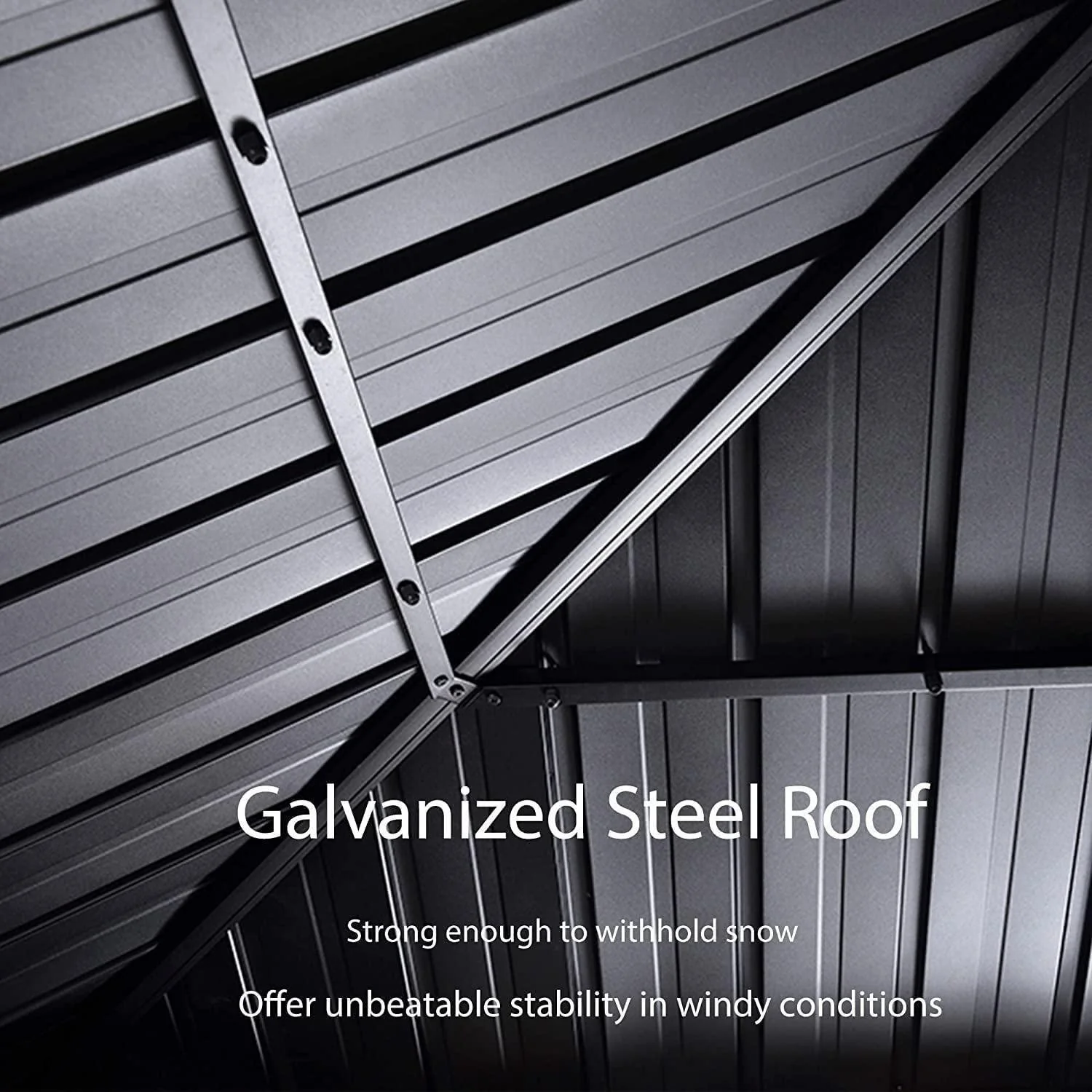 PURPLE LEAF Hardtop Gazebo for Patio Wood Grain Galvanized Steel Frame Awning with Netting - Image 69