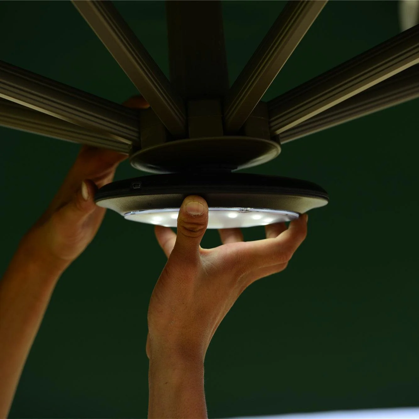 PURPLE LEAF Patio Umbrella Light with Remote Control 12 Color Brightness for Patio Umbrellas, Camping Tents or Outdoor Use (Black) - Image 5