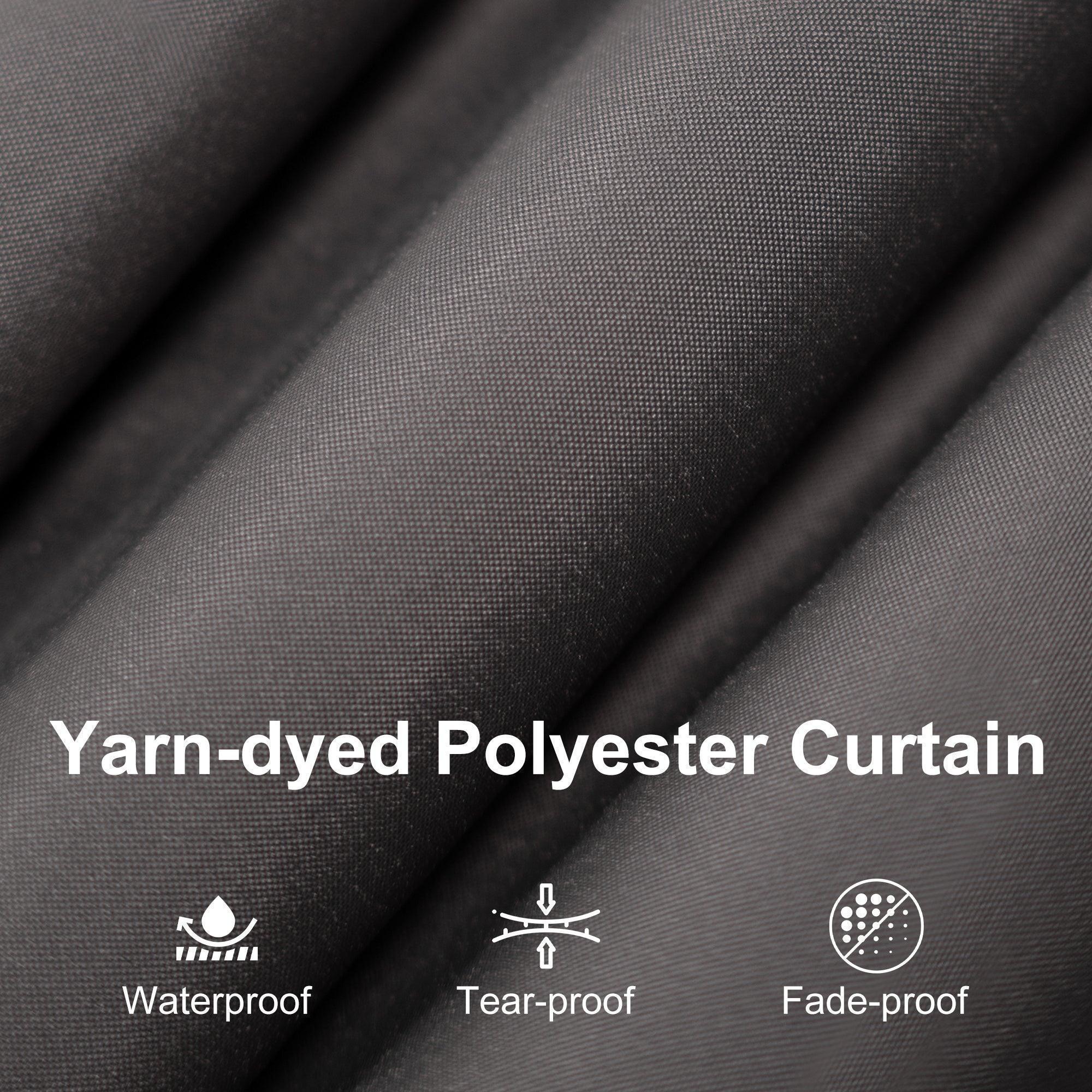 PURPLE LEAF Outdoor Hardtop Gazebo for Patio Grey Aluminum Frame Pavilion with Navy-Blue Curtain - Image 54