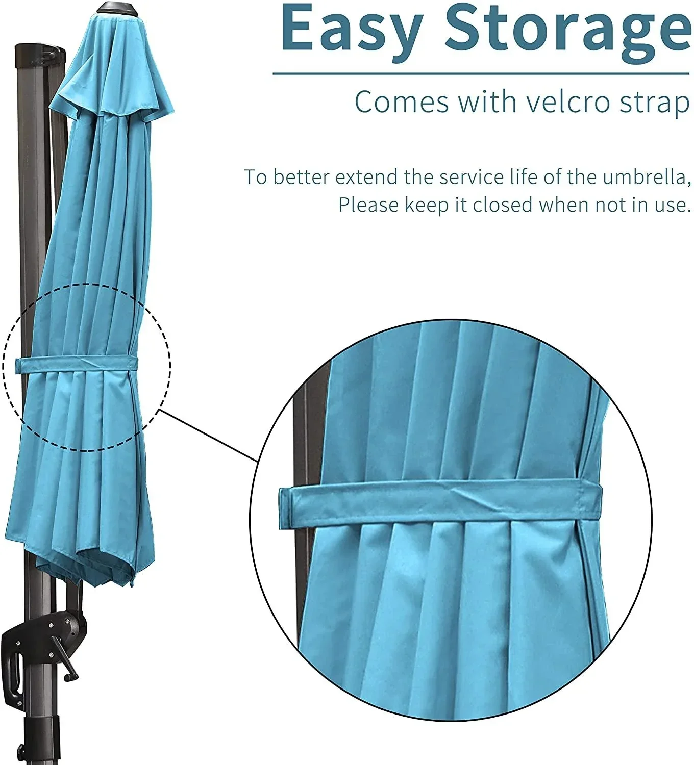 PURPLE LEAF Affordable Outdoor Umbrella Round Cantilever Umbrella for Garden - Image 34