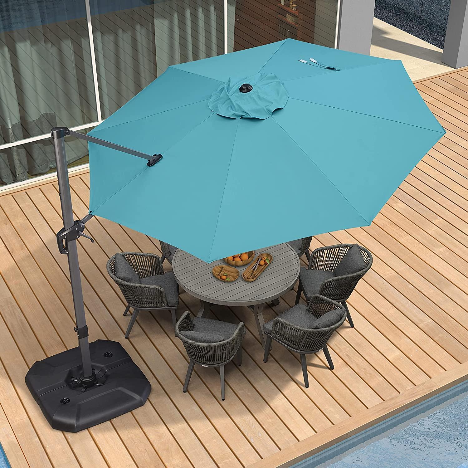 PURPLE LEAF Affordable Outdoor Umbrella Round Cantilever Umbrella for Garden - Image 35