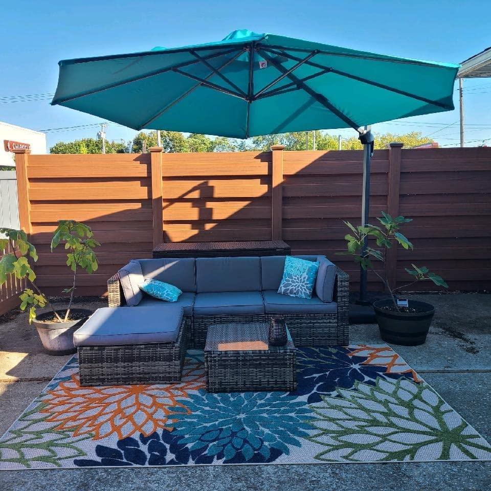 PURPLE LEAF Affordable Outdoor Umbrella Round Cantilever Umbrella for Garden - Image 41