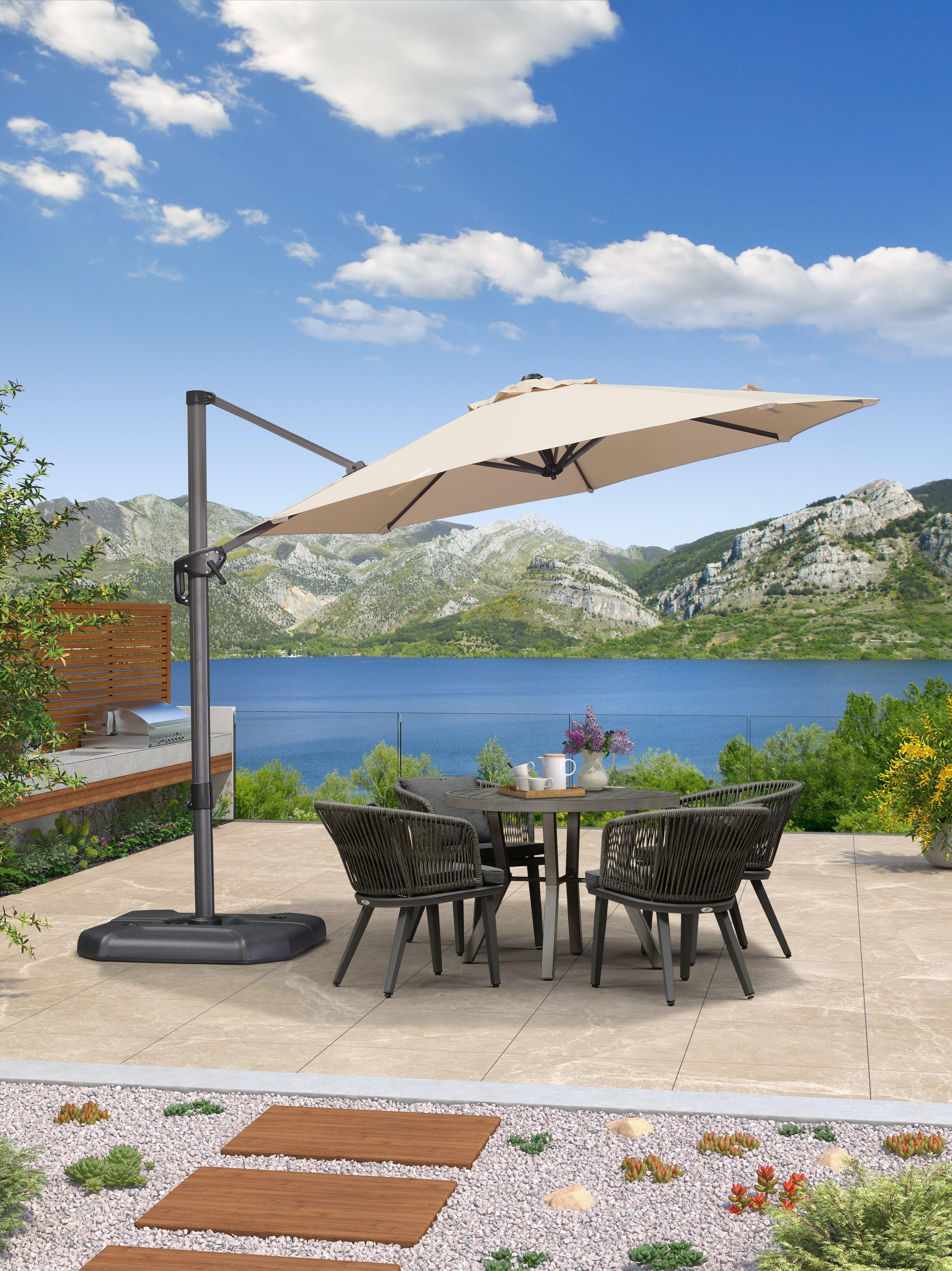 PURPLE LEAF Affordable Outdoor Umbrella Round Cantilever Umbrella for Garden - Image 47