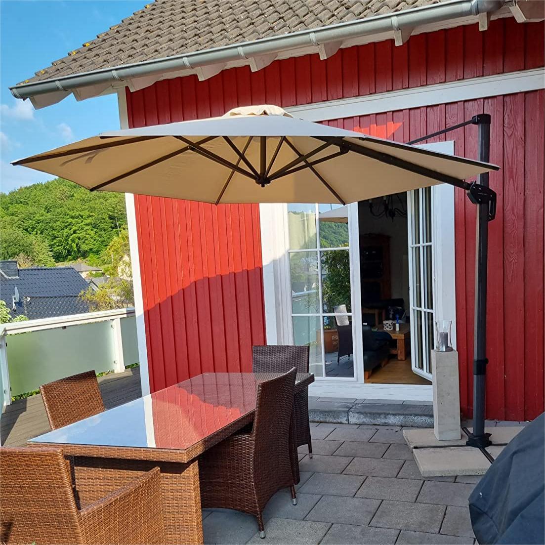 PURPLE LEAF Affordable Outdoor Umbrella Round Cantilever Umbrella for Garden - Image 50