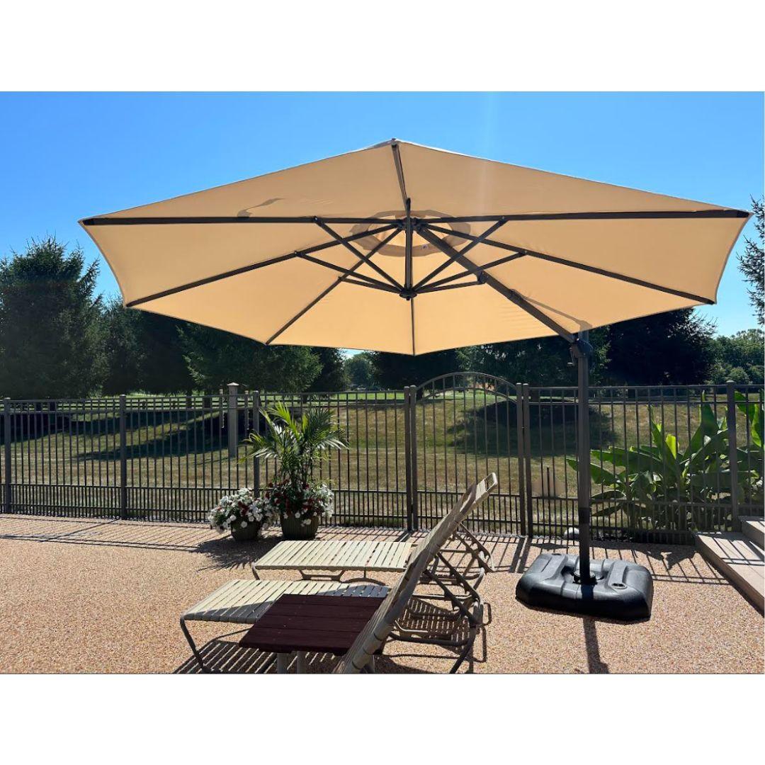 PURPLE LEAF Affordable Outdoor Umbrella Round Cantilever Umbrella for Garden - Image 57