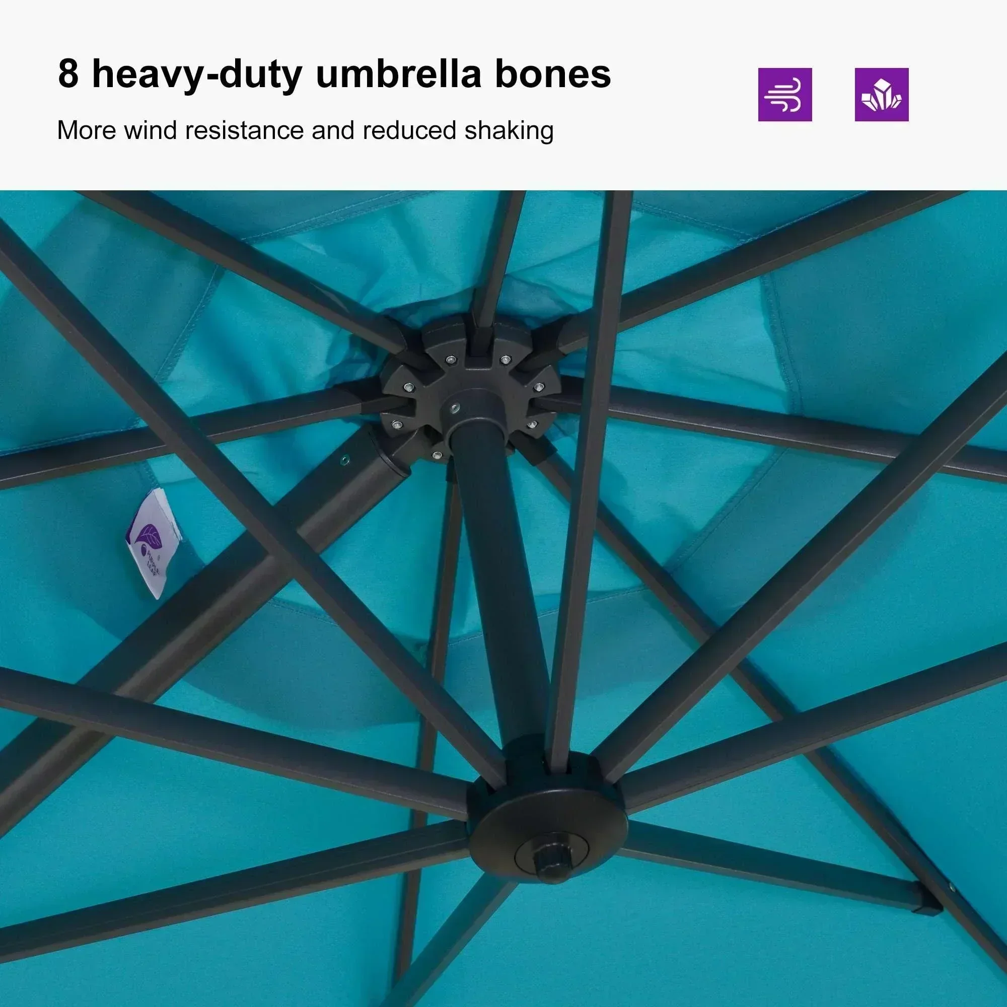 PURPLE LEAF Affordable Outdoor Umbrella Round Cantilever Umbrella for Garden - Image 86