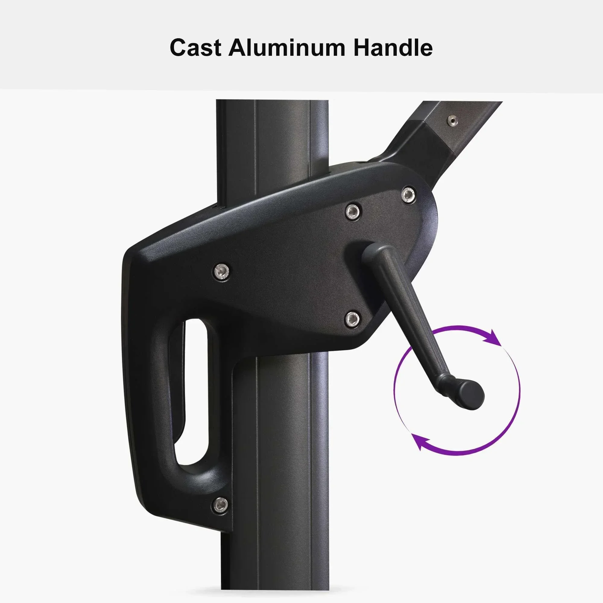 PURPLE LEAF Affordable Outdoor Umbrella Round Cantilever Umbrella for Garden - Image 6