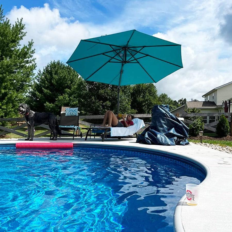 PURPLE LEAF Affordable Outdoor Umbrella Round Cantilever Umbrella for Garden - Image 17