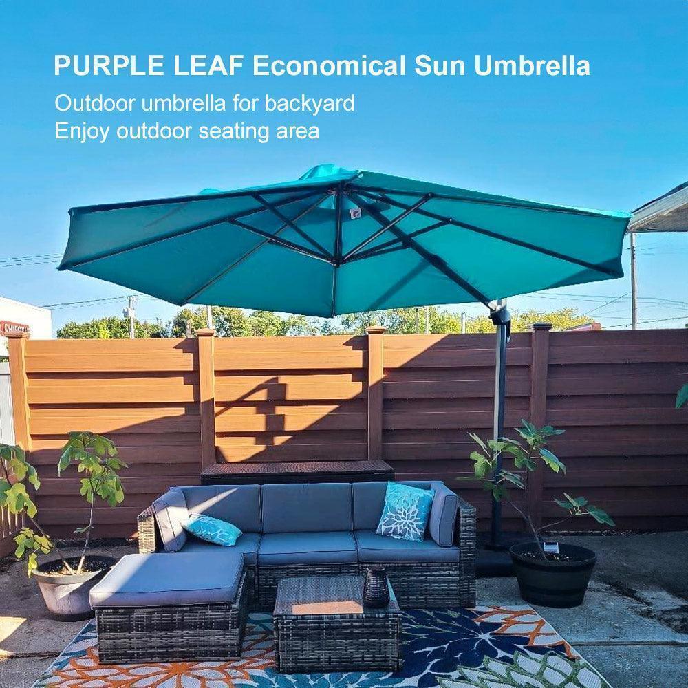 PURPLE LEAF Affordable Outdoor Umbrella Round Cantilever Umbrella for Garden - Image 110