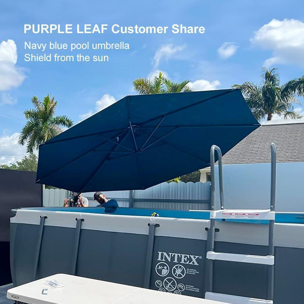 PURPLE LEAF Affordable Outdoor Umbrella Round Cantilever Umbrella for Garden - Image 112