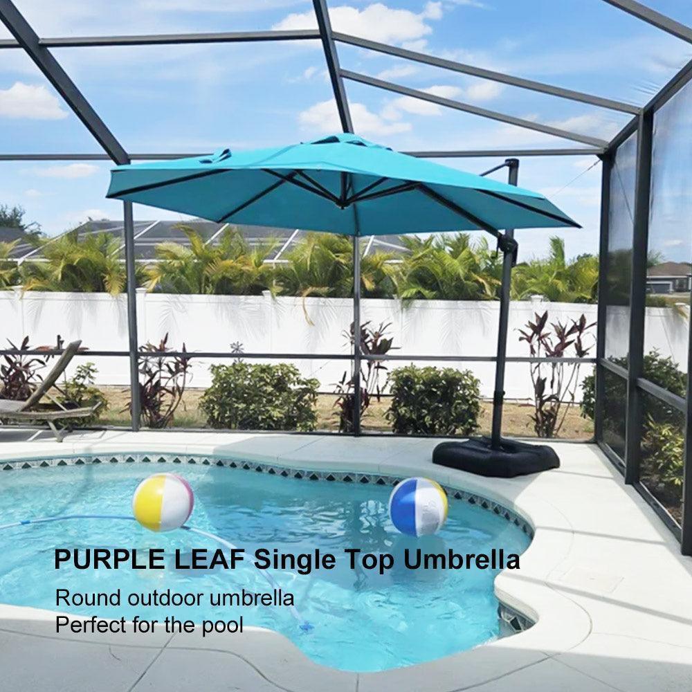 PURPLE LEAF Affordable Outdoor Umbrella Round Cantilever Umbrella for Garden - Image 118