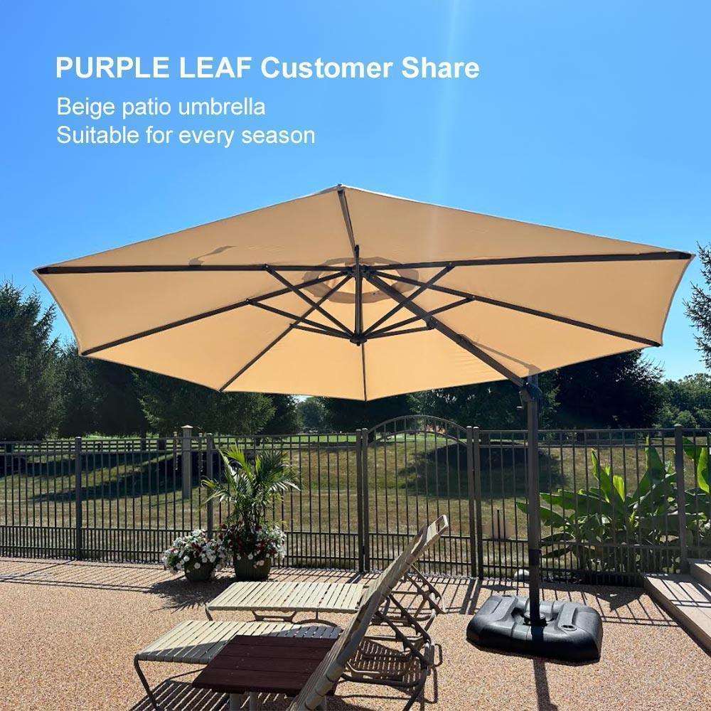 PURPLE LEAF Affordable Outdoor Umbrella Round Cantilever Umbrella for Garden - Image 120