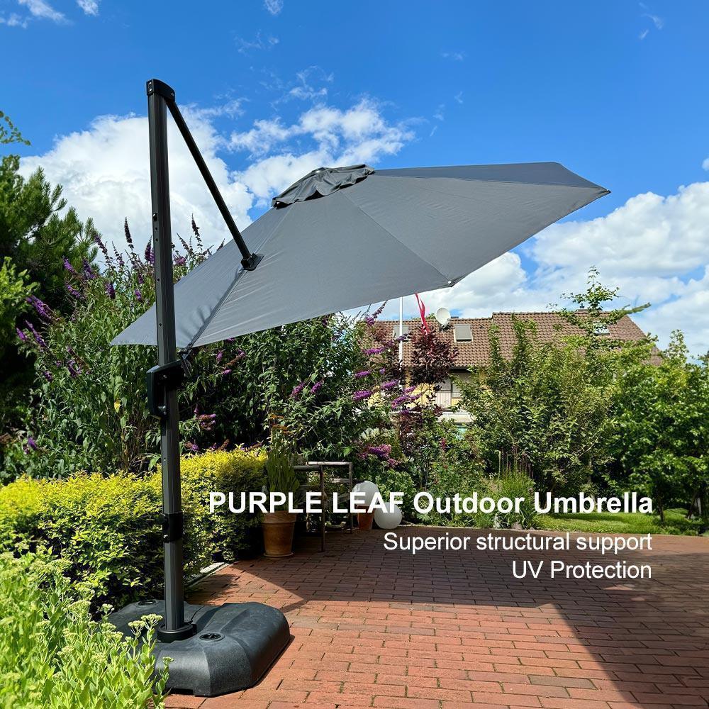 PURPLE LEAF Affordable Outdoor Umbrella Round Cantilever Umbrella for Garden - Image 122