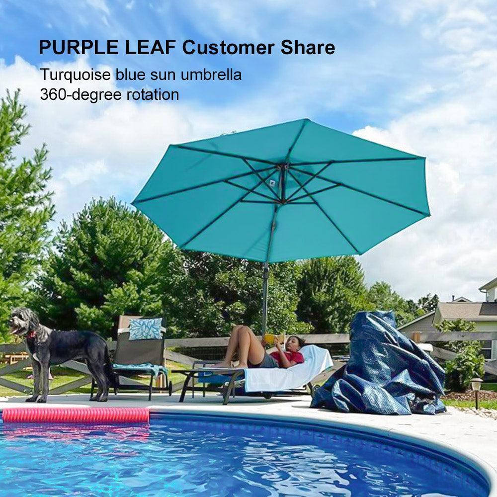 PURPLE LEAF Affordable Outdoor Umbrella Round Cantilever Umbrella for Garden - Image 124